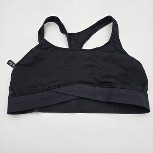 Victoria Sport Racerback Black Ladies Sports Bra Polyester Blend Medium Support